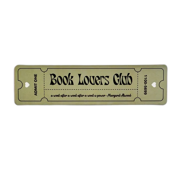 Звичайна закладка білетик - "Book Lovers Club 6"